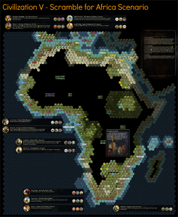 Civilization 5 Scramble for Africa Map