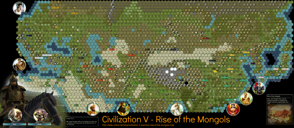 Civilization 5 Rise of the Mongols Map