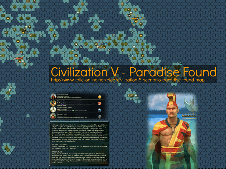 Civilization 5 Paradise Found Map
